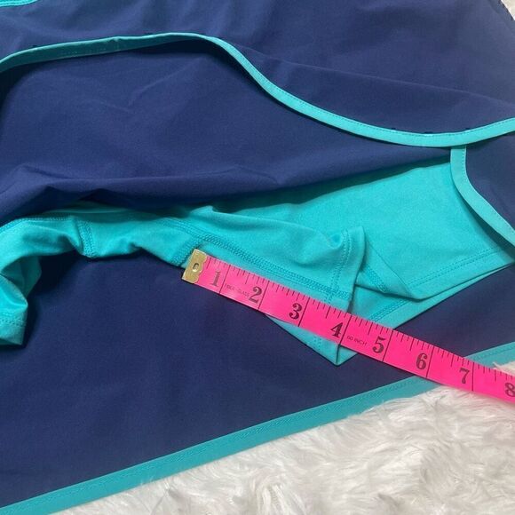 Adidas Skort Skirt Size Large Pockets Blue Athletic Built in Shorts Stretchy Ten - Picture 8 of 11